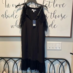 NWT black lace cocktail dress. Libby Edelman.